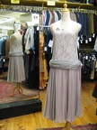 Flapper pink & grey lace