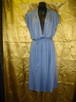 70's Dress Grey Blue