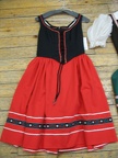 Dirndl red longer skirt