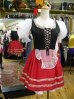 Dirndl red short skirt